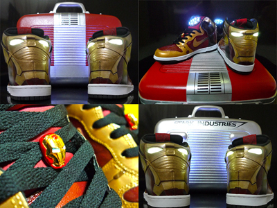 Custom Iron Man Nike Dunk with Arc 