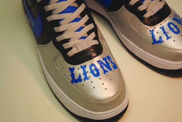 Detroit Lions Custom Nike Air Force 1 