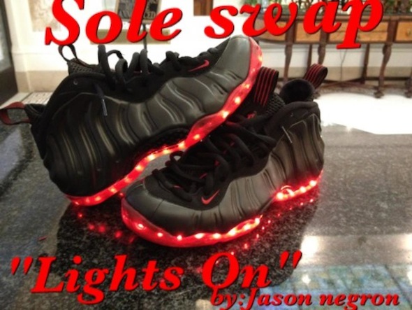 Light Up Nike Air Foamposite Custom 