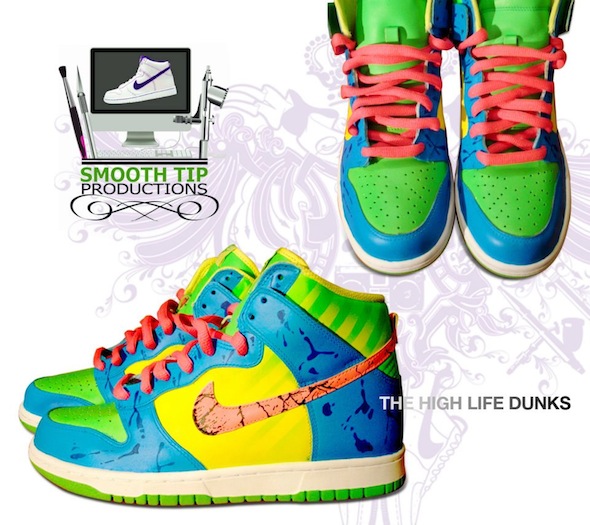 the-high-life-neon-nike-dunk-custom-shoes-smoothtip