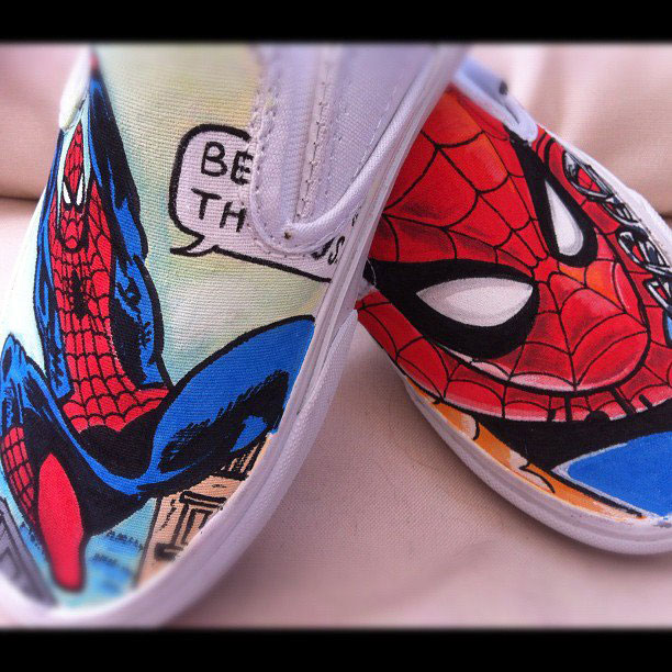 vans shoes spiderman