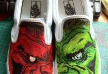 Hulk vs Red Hulk Custom Shoes