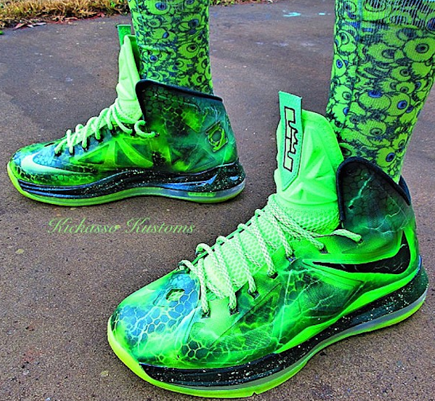Nike Lebron X Green Lantern Custom by 