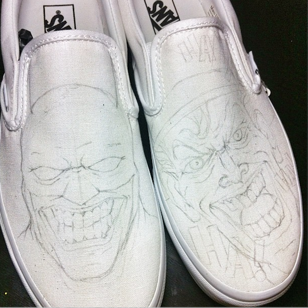 how to customize white vans