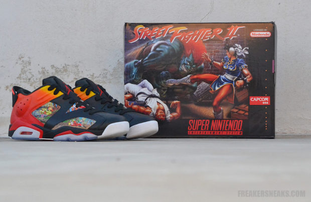 Street Fighter II Custom Shoes Air Jordan VI Freaker Sneaks