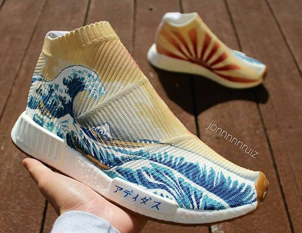Great Wave Off Kanagawa Adidas NMD Custom by Jon Ruiz