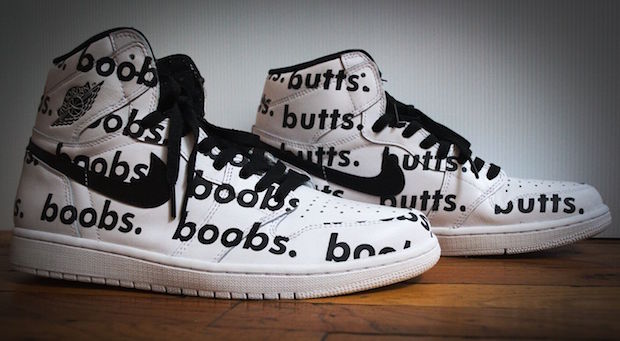 Boot Butts Supreme Print Custom Jordans