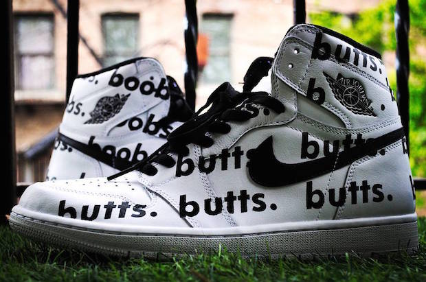 Boot Butts Supreme Print Custom Jordans