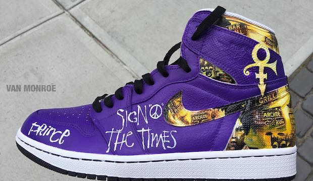 prince sign o the times shoes by van monroe