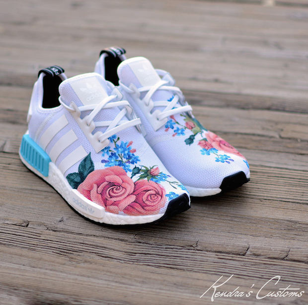 flower adidas nmd kendras customs