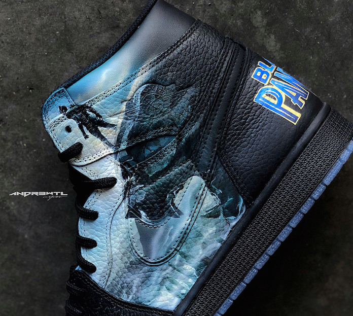 Black Panther Custom Shoes Air Jordan 1