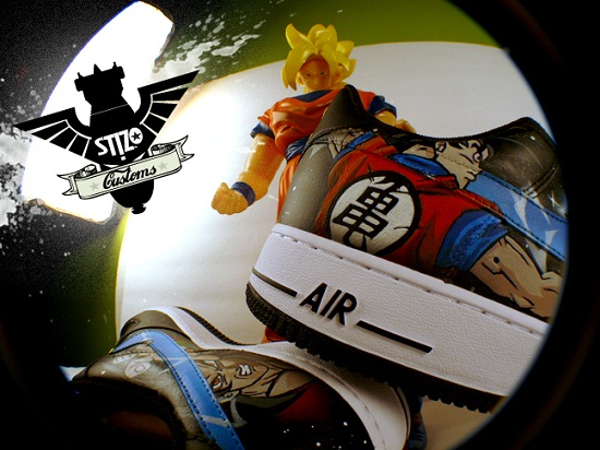 Dragon Ball Z Goku Nike Air Force 1 Custom Shoes by ST!ZO