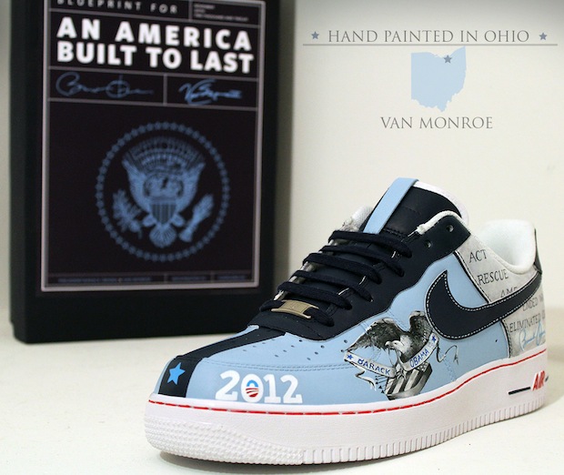 Barack Obama 2012 Nike Air Force 1 Custom by @VanMonroe