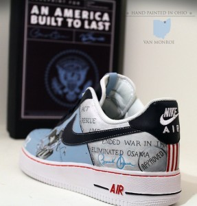 Barack Obama 2012 Nike Air Force 1 Custom by @VanMonroe
