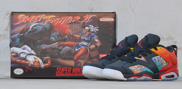 Street Fighter II Custom Shoes Air Jordan VI Freaker Sneaks