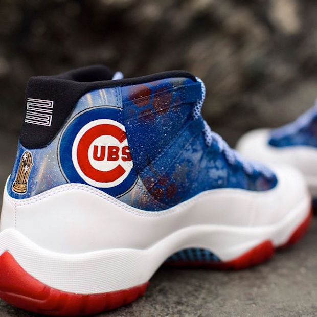 Chicago Cubs Custom Shoes Air Jordan 11