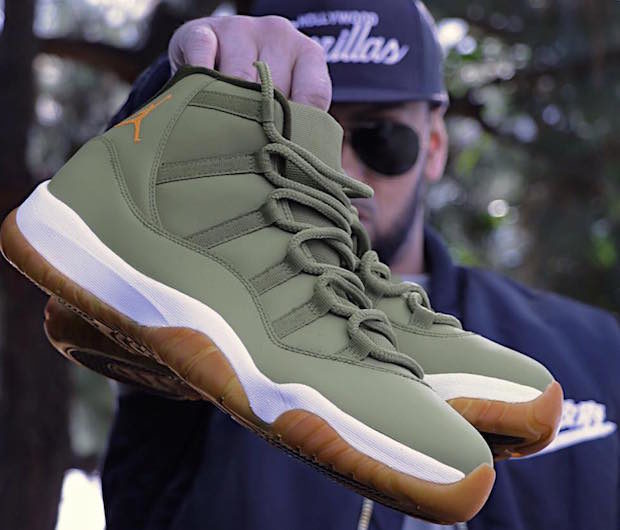 olive green jordan retro 1