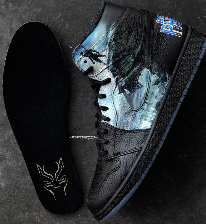 Black Panther Custom Shoes Air Jordan 1